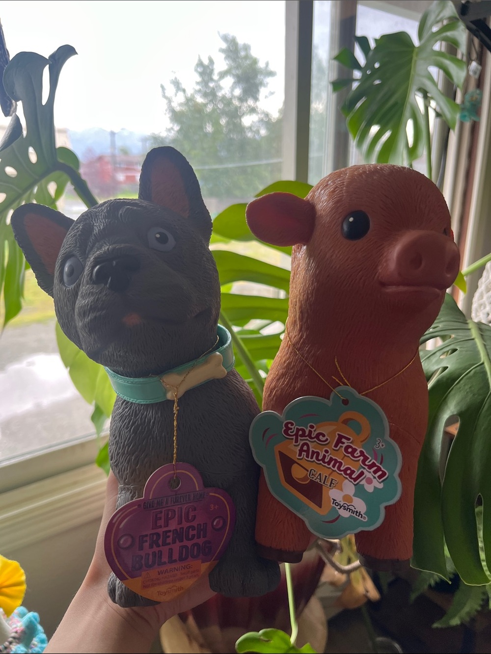 Toysmith Epic French Bulldog and Calf Figurine